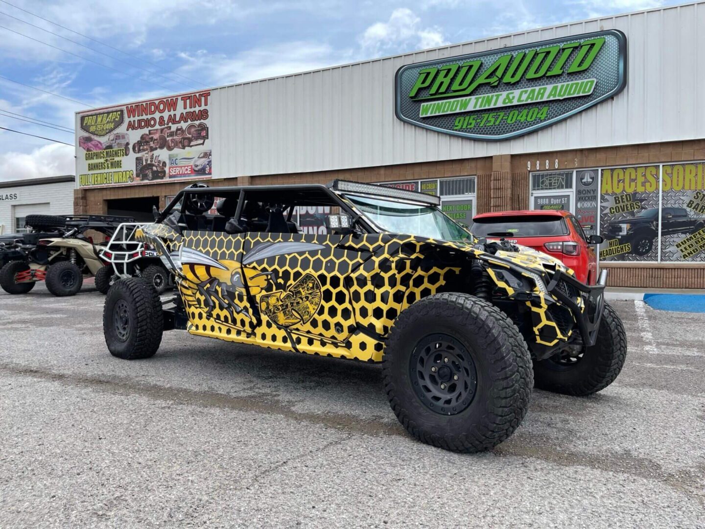 Updated Jeep In Yellow and Black Color