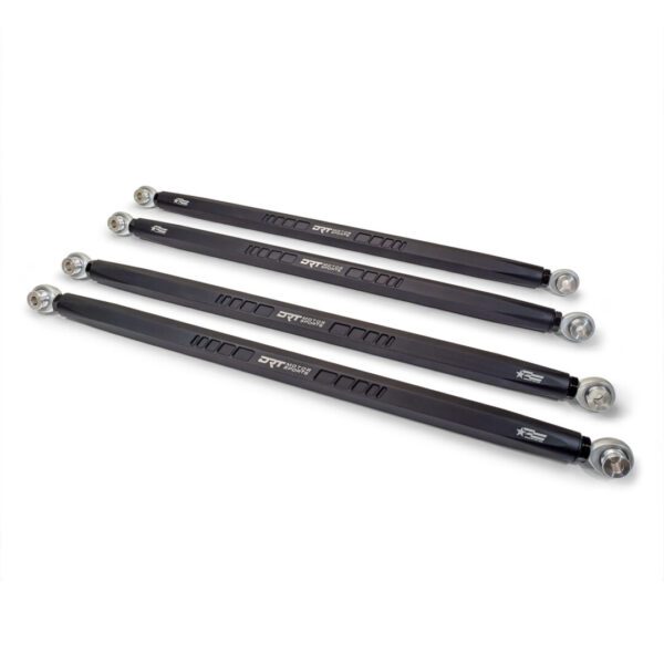 DRT Motorsports Straight Hex Bar Radius Rod Set, Black - Polaris Pro/Turbo R Platform