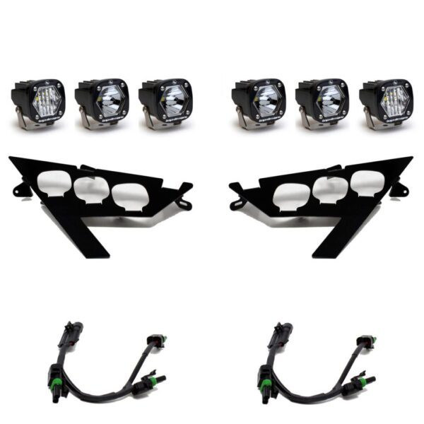 Polaris S1 Triple LED Headlight Kit - Polaris 2020-24 RZR Pro XP; 2024 RZR Pro R/Turbo R