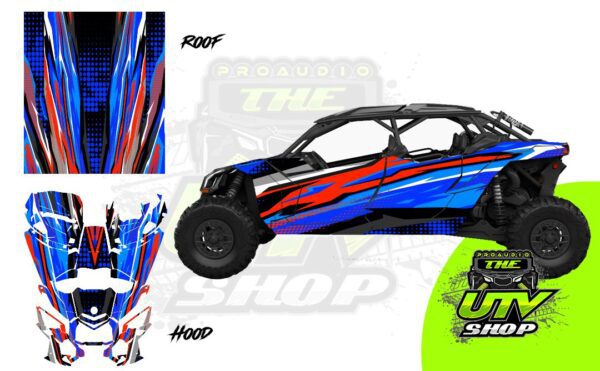UTV SHOP Wraps Series Graphics – Thunder – Can-Am Maverick X3 – 4 Door