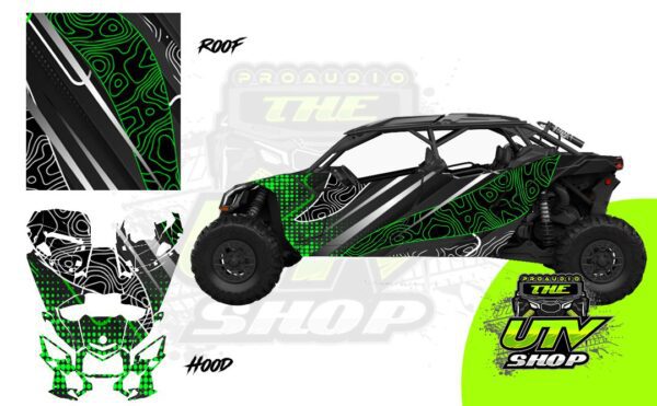 UTV SHOP Wraps Series Graphics – Topografico – Can-Am Maverick X3 – 4 Door