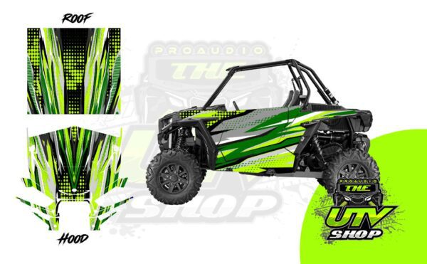 UTV SHOP Wraps Series Graphics – Thunder – Polaris RZR XP 1000 – 2 Door