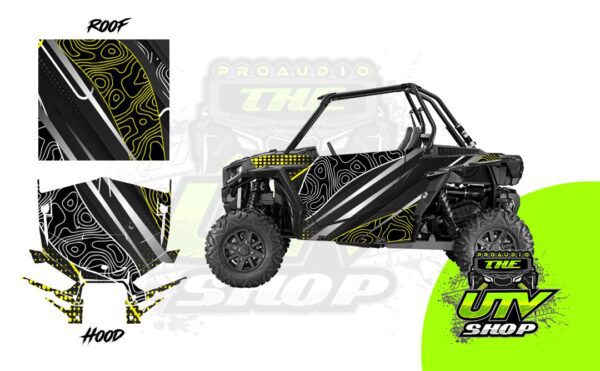 UTV SHOP Wraps Series Graphics – Topografico – Polaris RZR XP 1000 – 2 Door