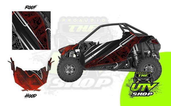 UTV SHOP Wraps Series Graphics – Topografico – Polaris RZR Pro XP – 2 Door