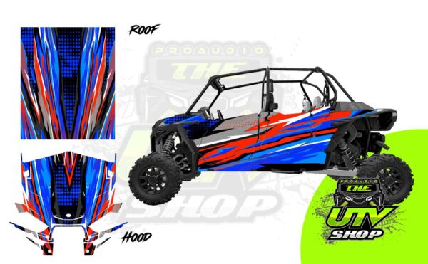 UTV SHOP Wraps Series Graphics – Thunder – Polaris RZR XP 4 1000